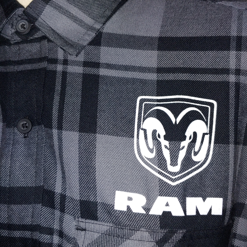 SOLD Men's Plaid RAM Button Down - Picture 2 of 5